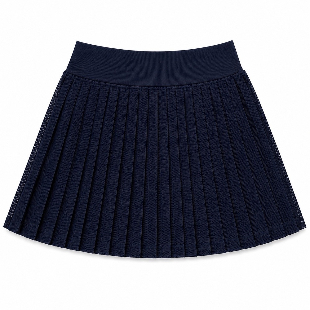 Free People Movement Skirt XS Navy Rally Ruffle Skort Tennis Active Pleats Mesh